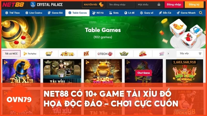 Net88 có 10+ game tài xỉu đồ họa độc đáo – Chơi cực cuốn