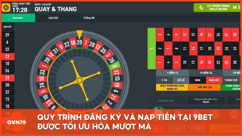 Quy trình đăng ký và nạp tiền tại nhà cái mới 9BET được tối ưu hóa, mang lại trải nghiệm mượt mà ngay cả với người lần đầu cá cược
