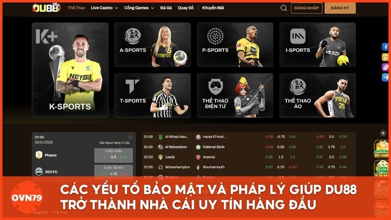 Nhà cái uy tín Du88 khẳng định vị thế nhờ hệ thống chứng chỉ pháp lý quốc tế và quy trình trả thưởng xanh chín, tốc độ xử lý giao dịch vượt trội